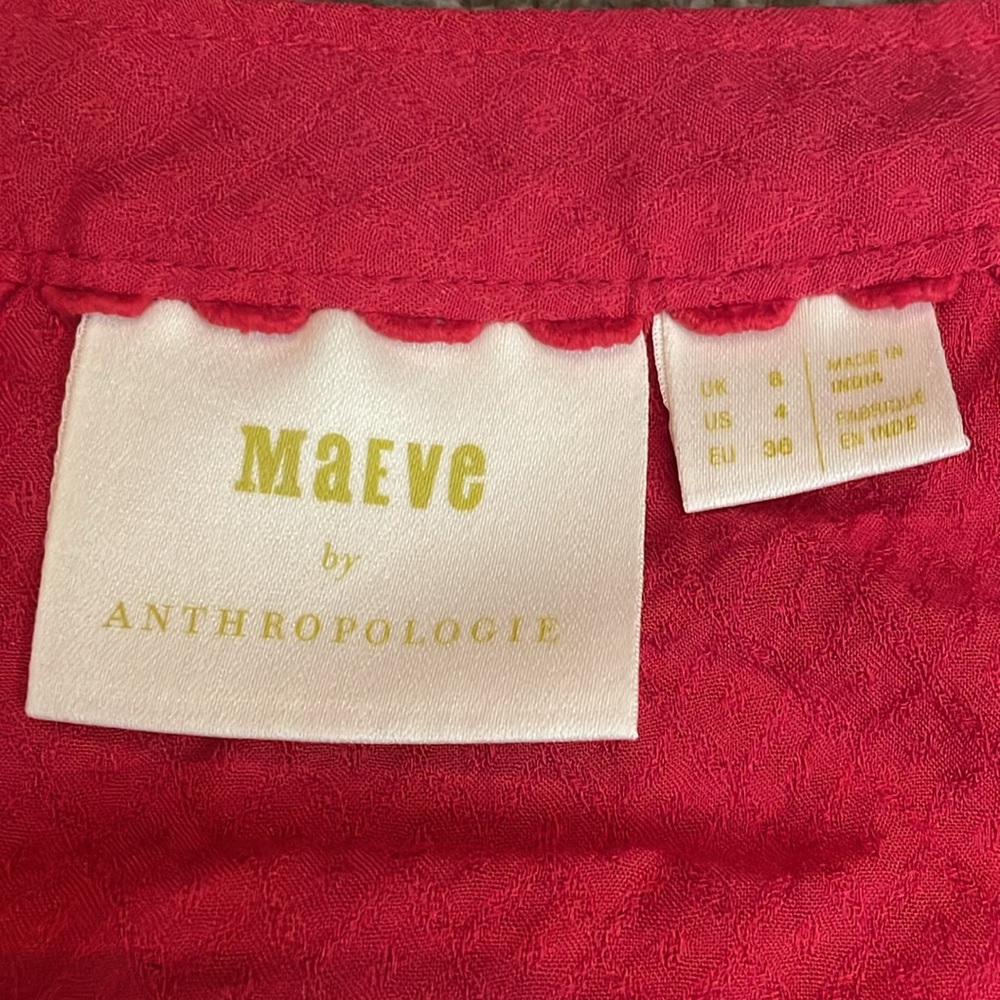Anthropologie Maeve V Neck Long Sleeve Blouse - Picture 6 of 6